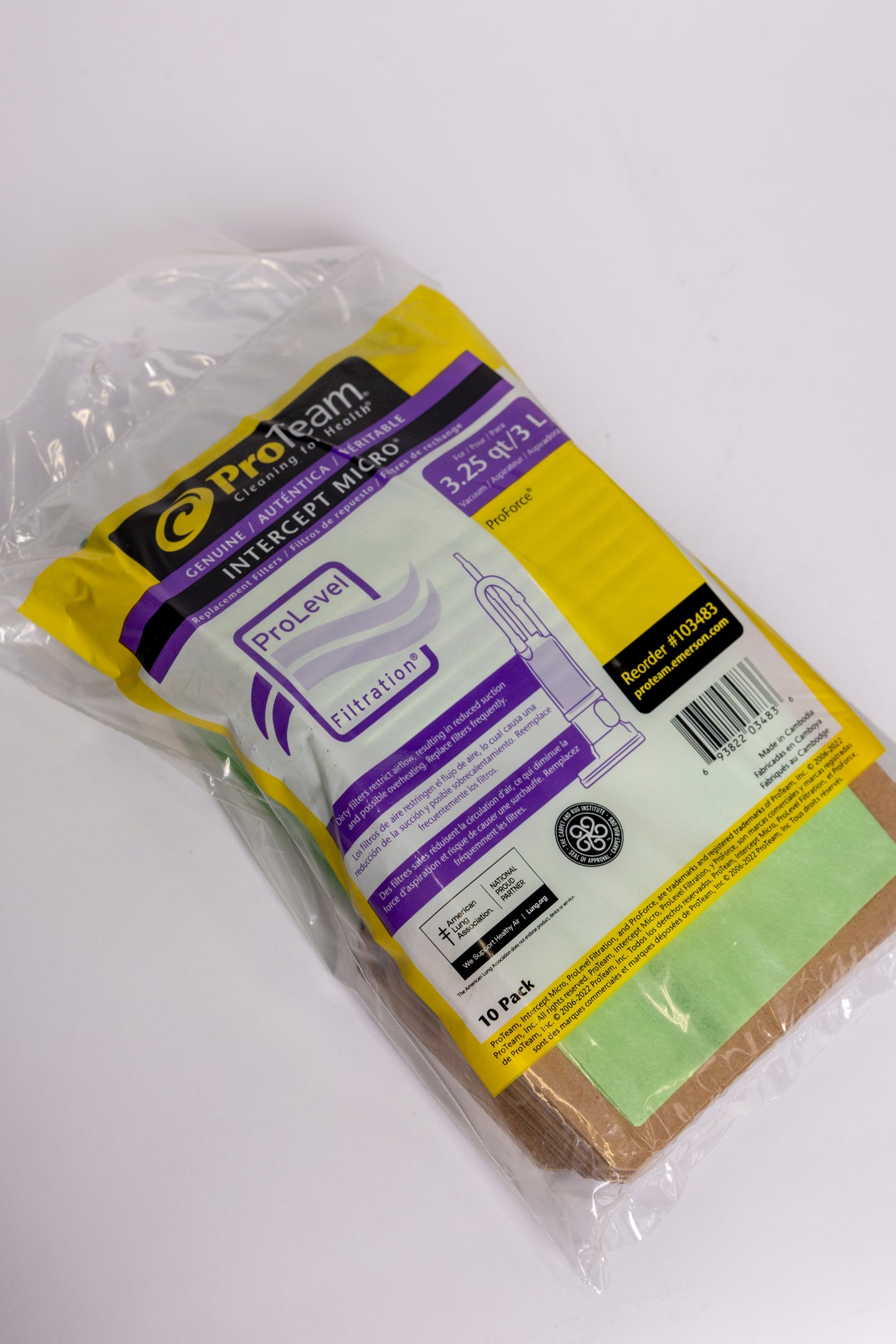 ProTeam Vacuum Filter Pack 3.25qt/3L